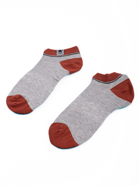 Dvojfarebné pánske ponožky  sivo-hnedé